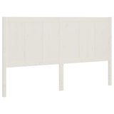 Bed Headboard White 185.5 cm Solid Pine Wood
