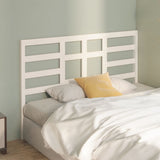 Bed Headboard White 141 cm Solid Wood Pine - Side View