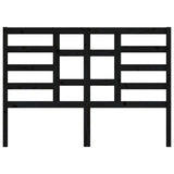 Bed Headboard Black 141 cm Solid Wood Pine - Top-Down View
