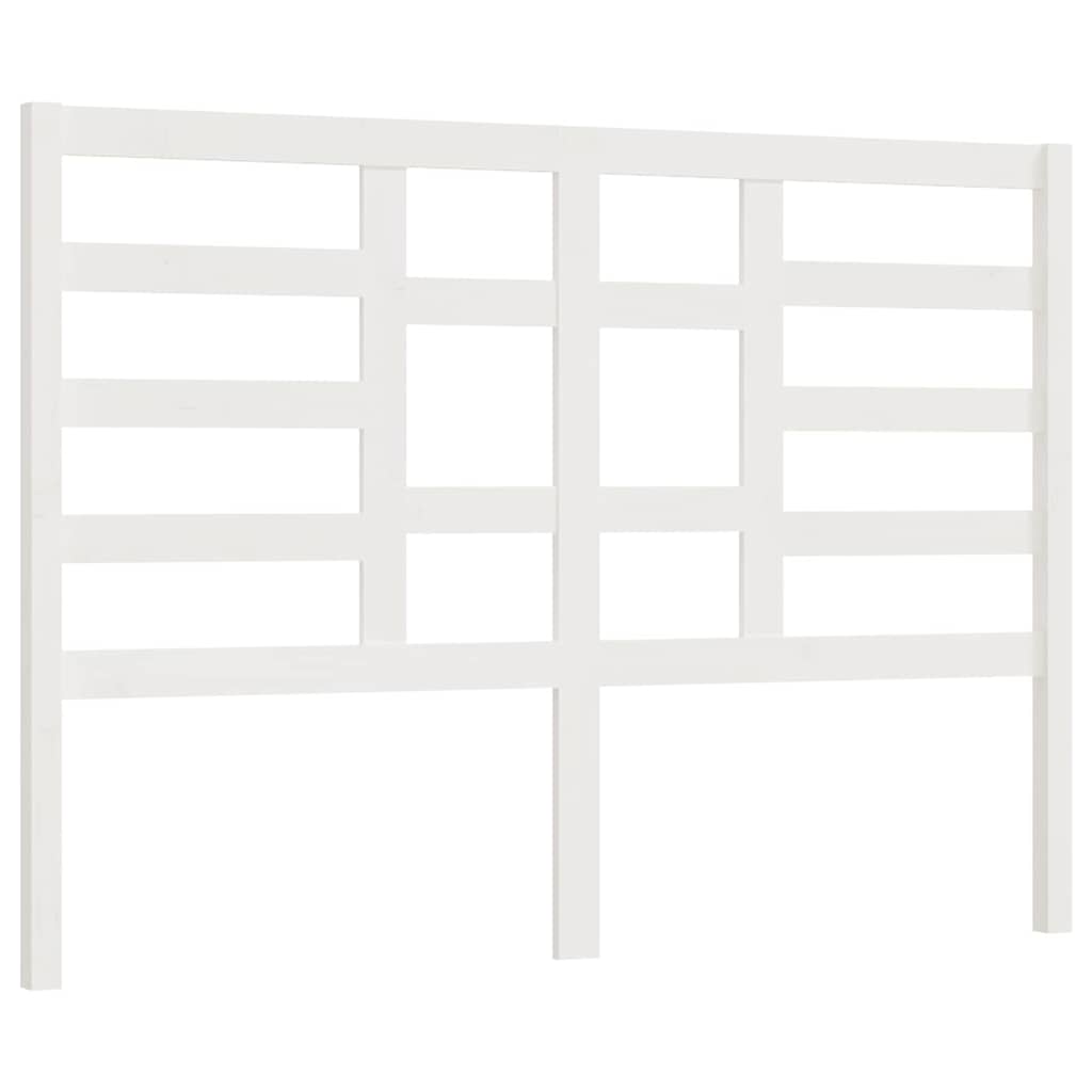 Bed Headboard White 156 cm Solid Wood Pine