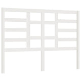 Bed Headboard White 156 cm Solid Wood Pine - Front View