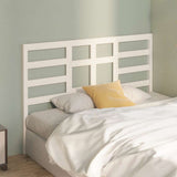 Bed Headboard White 156 cm Solid Wood Pine - Side View
