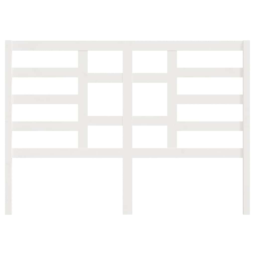 Bed Headboard White 156 cm Solid Wood Pine