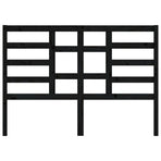 Bed Headboard Black 156 cm Solid Wood Pine