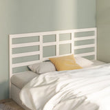 Bed Headboard White 186 cm Solid Wood Pine - Side View