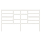 Bed Headboard White 186 cm Solid Wood Pine - Top-Down View