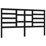 Bed Headboard Black 186 cm Solid Wood Pine