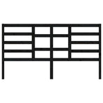 Bed Headboard Black 186 cm Solid Wood Pine