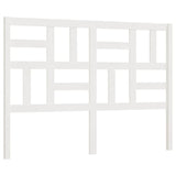 Bed Headboard White 141 cm Solid Wood Pine - Front View