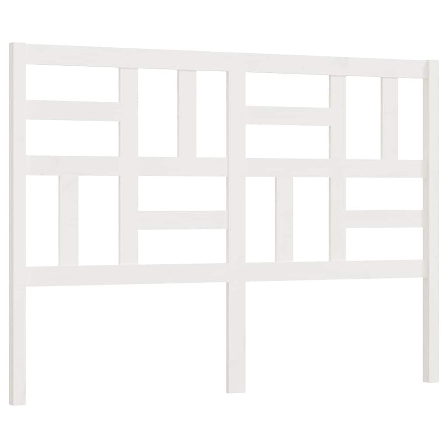 Bed Headboard White 141 cm Solid Wood Pine