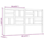 Bed Headboard 186 cm Solid Wood Pine