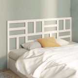 Bed Headboard White 186 cm Solid Wood Pine - Side View