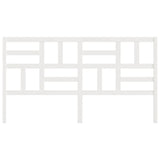 Bed Headboard White 186 cm Solid Wood Pine - Top-Down View
