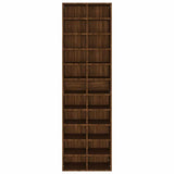 Shoe Cabinet Brown Oak 54x34x183 cm Engineered Wood - Top-Down View