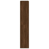 Shoe Cabinet Brown Oak 54x34x183 cm Engineered Wood - 45-Degree Angle
