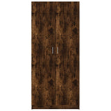 Wardrobe Smoked Oak 80x52x180 cm Engineered Wood - Side View