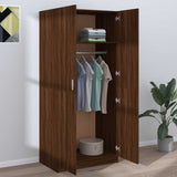 Wardrobe Brown Oak 80x52x180 cm Engineered Wood - Side View