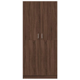 Wardrobe Brown Oak 80x52x180 cm Engineered Wood - 45-Degree Angle