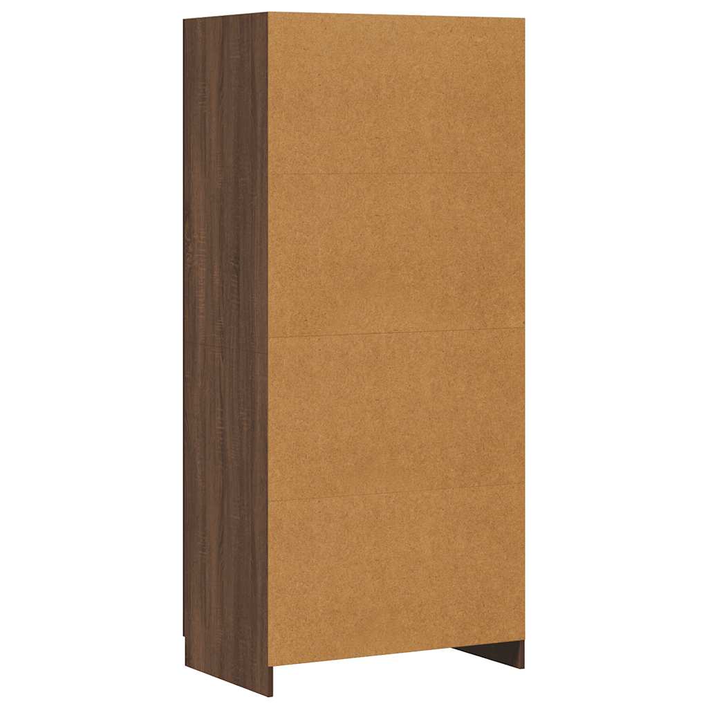 Wardrobe Brown Oak 80x52x180 cm Engineered Wood