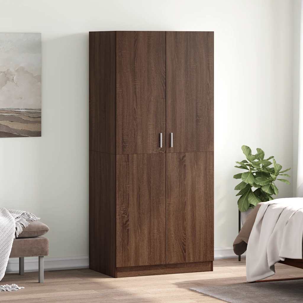 Wardrobe Brown Oak 80x52x180 cm Engineered Wood