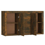 Sideboard Smoked Oak 120x36x69 cm Engineered Wood - Close-Up Angle