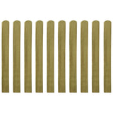 20 pcs Impregnated Fence Slats Wood 100 cm - Front View