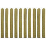 30 pcs Impregnated Fence Slats Wood 100 cm - Front View