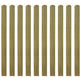 30 pcs Impregnated Fence Slats Wood 120 cm