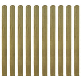 30 pcs Impregnated Fence Slats Wood 120 cm - Front View