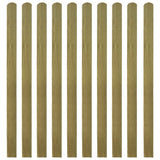 20 pcs Impregnated Fence Slats Wood 140 cm