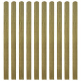 30 pcs Impregnated Fence Slats Wood 140 cm