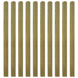 30 pcs Impregnated Fence Slats Wood 140 cm - Front View