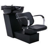 Shampoo Backwash Unit with Salon Chairs Faux Leather