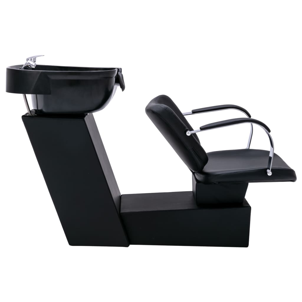 Shampoo Backwash Unit with Salon Chairs Faux Leather