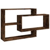 Wall Shelf Smoked Oak 104x20x58.5 cm Engineered Wood - Front View