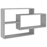 Wall Shelf Grey Sonoma 104x20x58.5 cm Engineered Wood - Front View