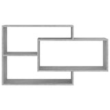 Wall Shelf Grey Sonoma 104x20x58.5 cm Engineered Wood - Side View