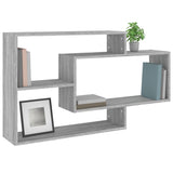 Wall Shelf Grey Sonoma 104x20x58.5 cm Engineered Wood - 45-Degree Angle