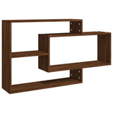 Wall Shelf Brown Oak 104x20x58.5 cm Engineered Wood