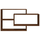 Wall Shelf Brown Oak 104x20x58.5 cm Engineered Wood - Side View