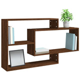Wall Shelf Brown Oak 104x20x58.5 cm Engineered Wood - 45-Degree Angle