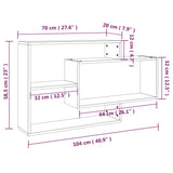 Wall Shelf Brown Oak 104x20x58.5 cm Engineered Wood