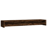 Monitor Stand Smoked Oak 100x24x13 cm Engineered Wood - Front View