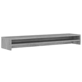 Monitor Stand Grey Sonoma 100x24x13 cm Engineered Wood - Front View