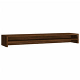 Monitor Stand Brown Oak 100x24x13 cm Engineered Wood - Front View