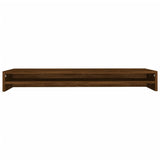 Monitor Stand Brown Oak 100x24x13 cm Engineered Wood - Top-Down View