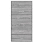 Sideboard with 6 Drawers Grey Sonoma 50x34x96cm Engineered Wood