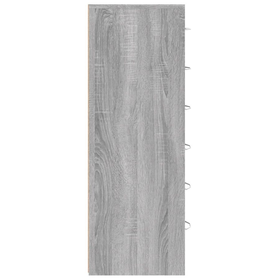 Sideboard with 6 Drawers Grey Sonoma 50x34x96cm Engineered Wood