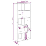 Book Cabinet Smoked Oak 67x24x161 cm Engineered Wood