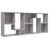 Book Cabinet Grey Sonoma 67x24x161 cm Engineered Wood - 45-Degree Angle